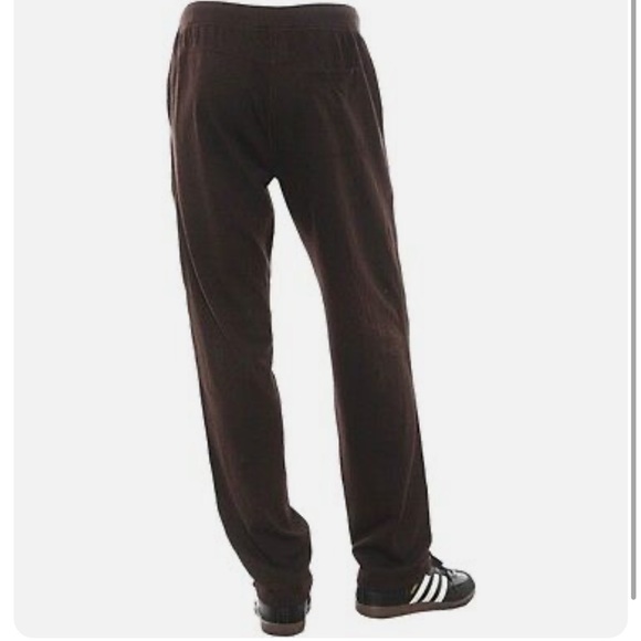 NEW $140 Mens Velvet Achilles Alain Fleece Sweatpants in Caviar Brown